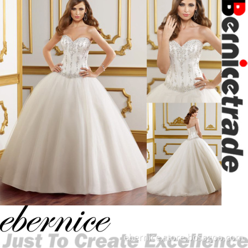 White Long a Line Sweetheart Wedding Dress Wear